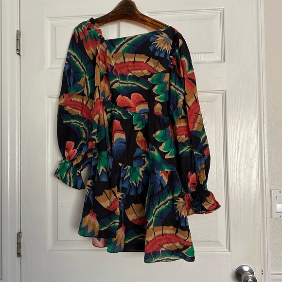 NWT Chevron Forest Black Mini Dress - Picture 2 of 6